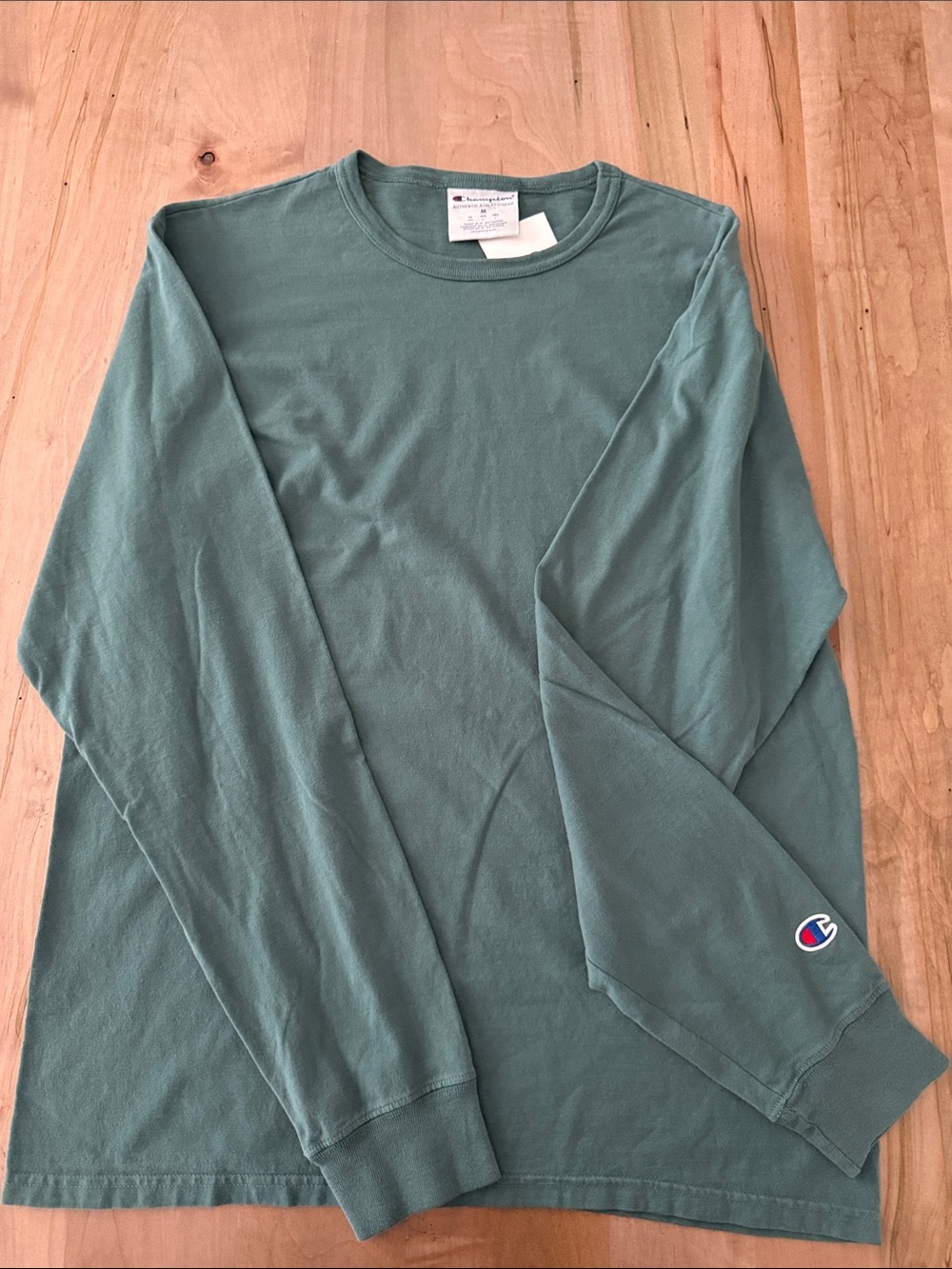 Champion Long Sleeve Crewneck Tee - Sage Green